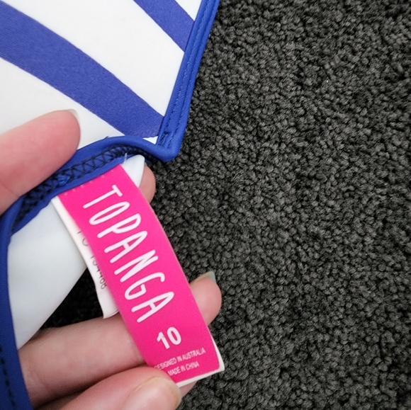 Topanga Bikini Set Blue and White Stripes - Picture 4 of 9
